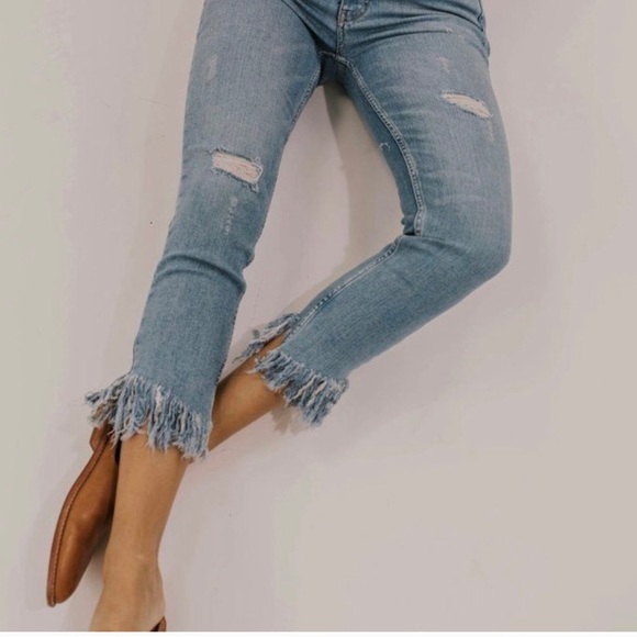 Free people Great Heights Frayed Skinny Jeans - Picture 3 of 15